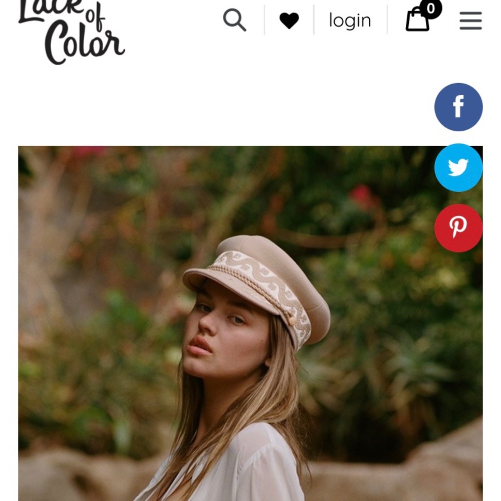 Lack of color Riviera cap - Gold